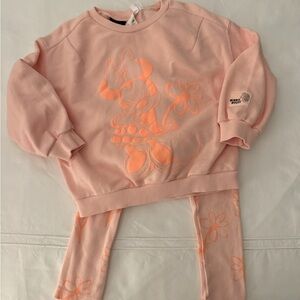Zara X Disney Size 4 years Pink Minnie Mouse Sweatshirt and Legging Set